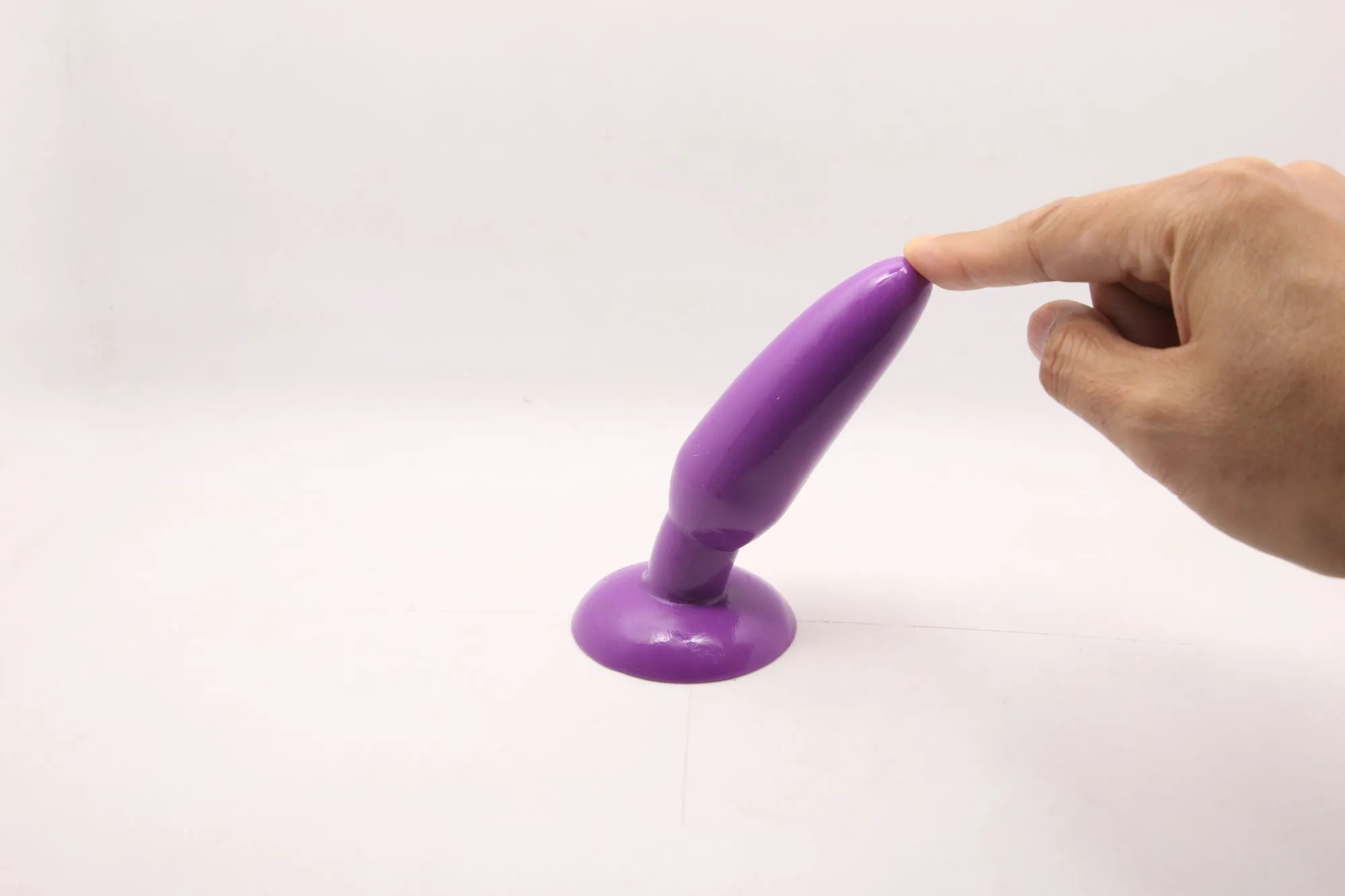 анальная пробка с присоской 3,7 см purple bi-017001r в Краснодаре