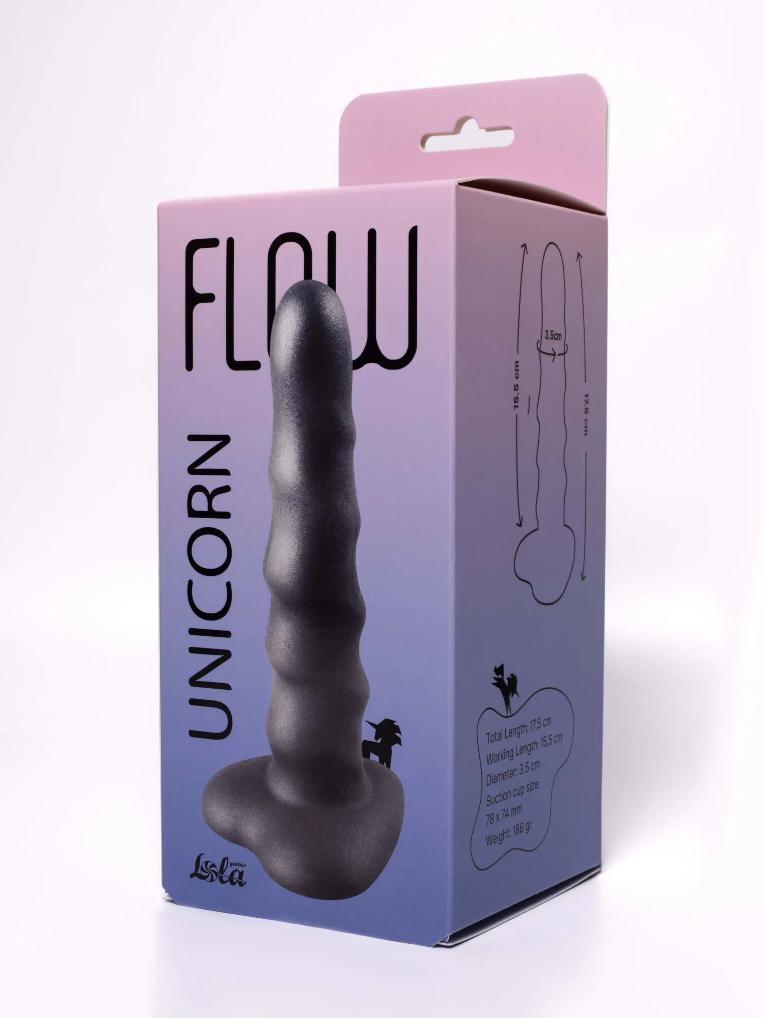 нереалистичный дилдо unicorn black 2043-03lola в Краснодаре