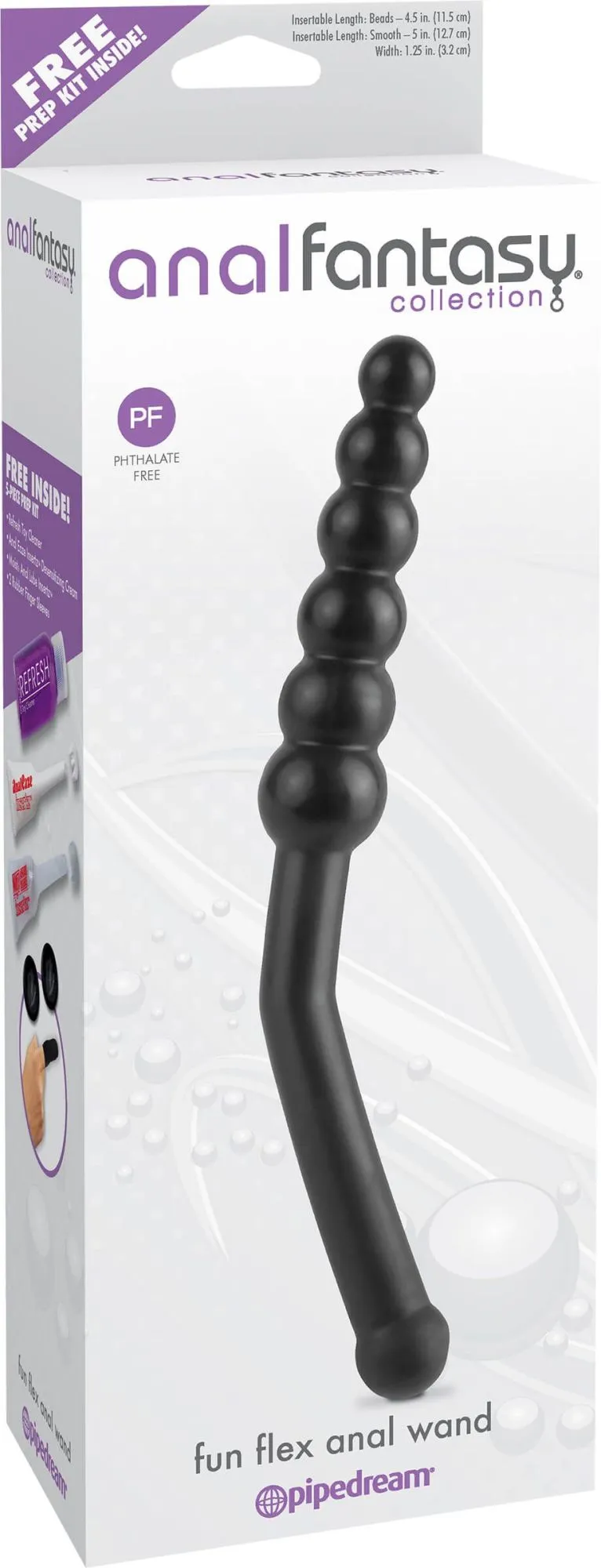 анальный стимулятор pipedream fun flex anal wand, черный в Краснодаре