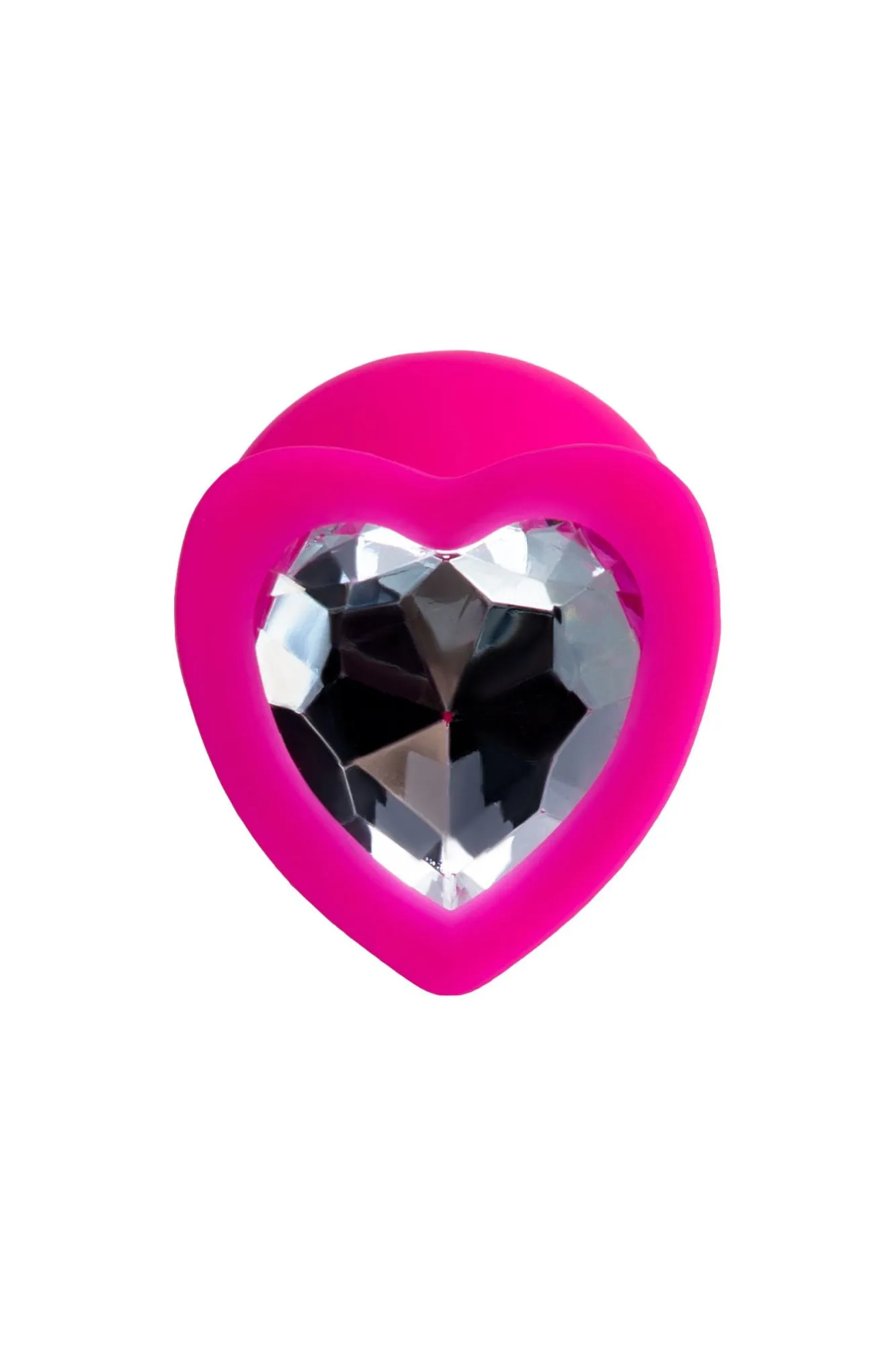 анальная втулка todo by toyfa diamond heart, силикон, розовая, 8 см, ø 3 см в Краснодаре