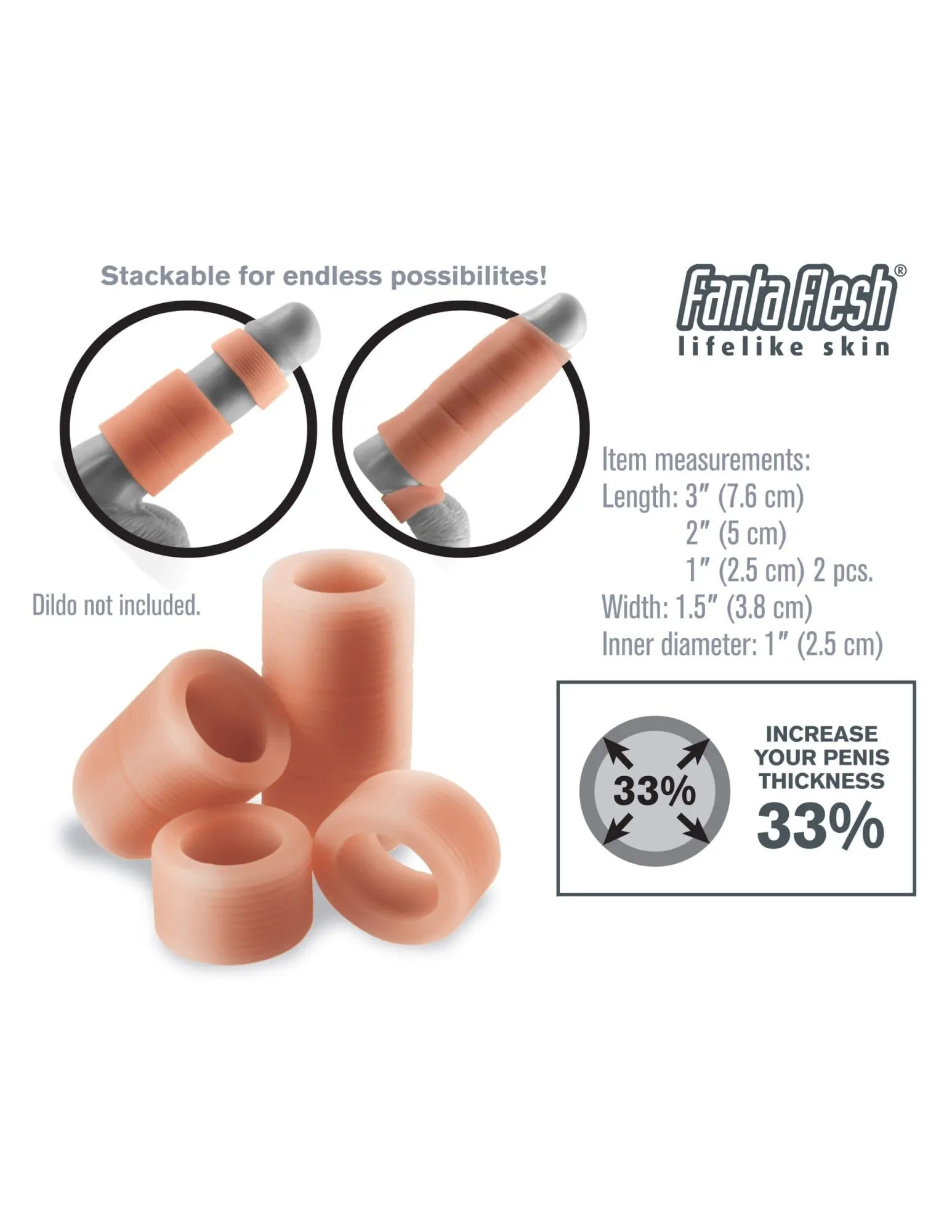 набор из 4 колец-насадок pipedream girth gainer system, для увеличения в Краснодаре