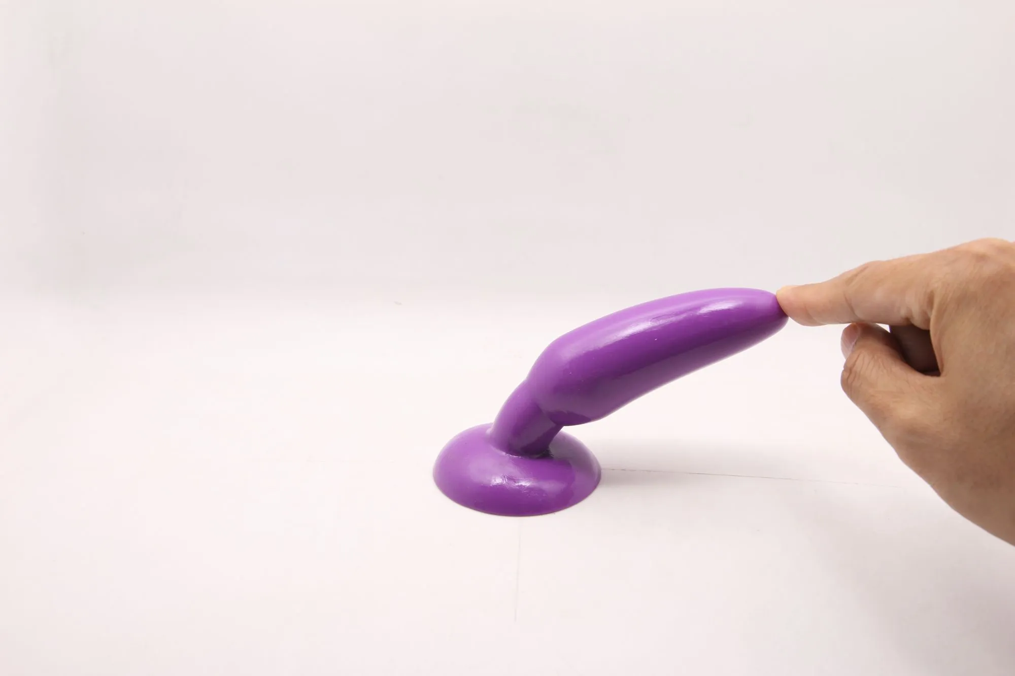 анальная пробка с присоской 3,7 см purple bi-017001r в Краснодаре