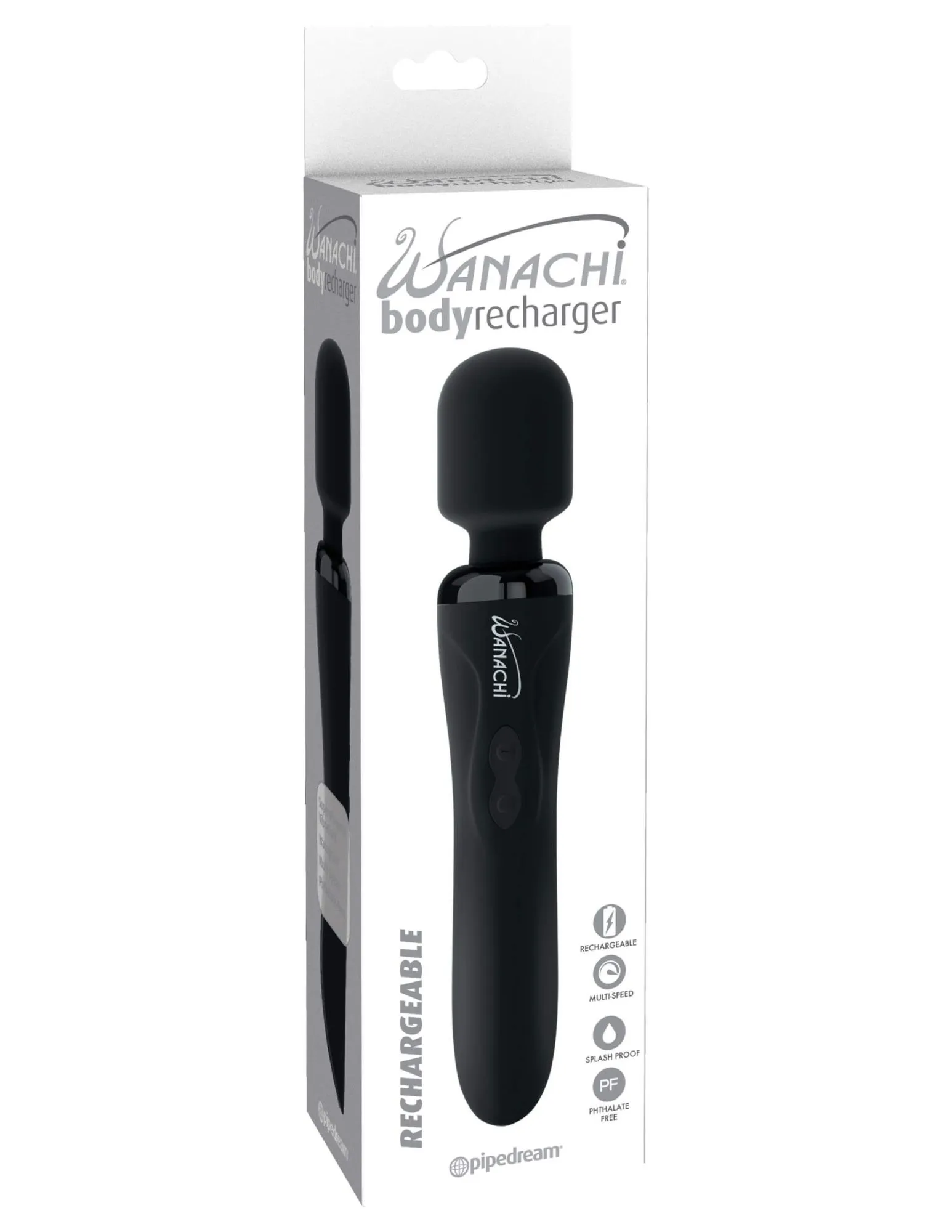 вибратор pipedream wanachi body recharger, черный в Краснодаре