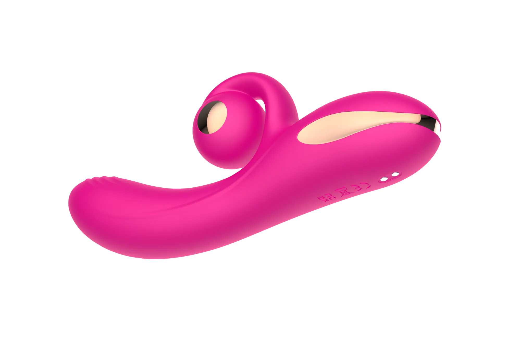 силиконовый вибратор-кролик с функцией вращения sw3052-hot-pink в Краснодаре