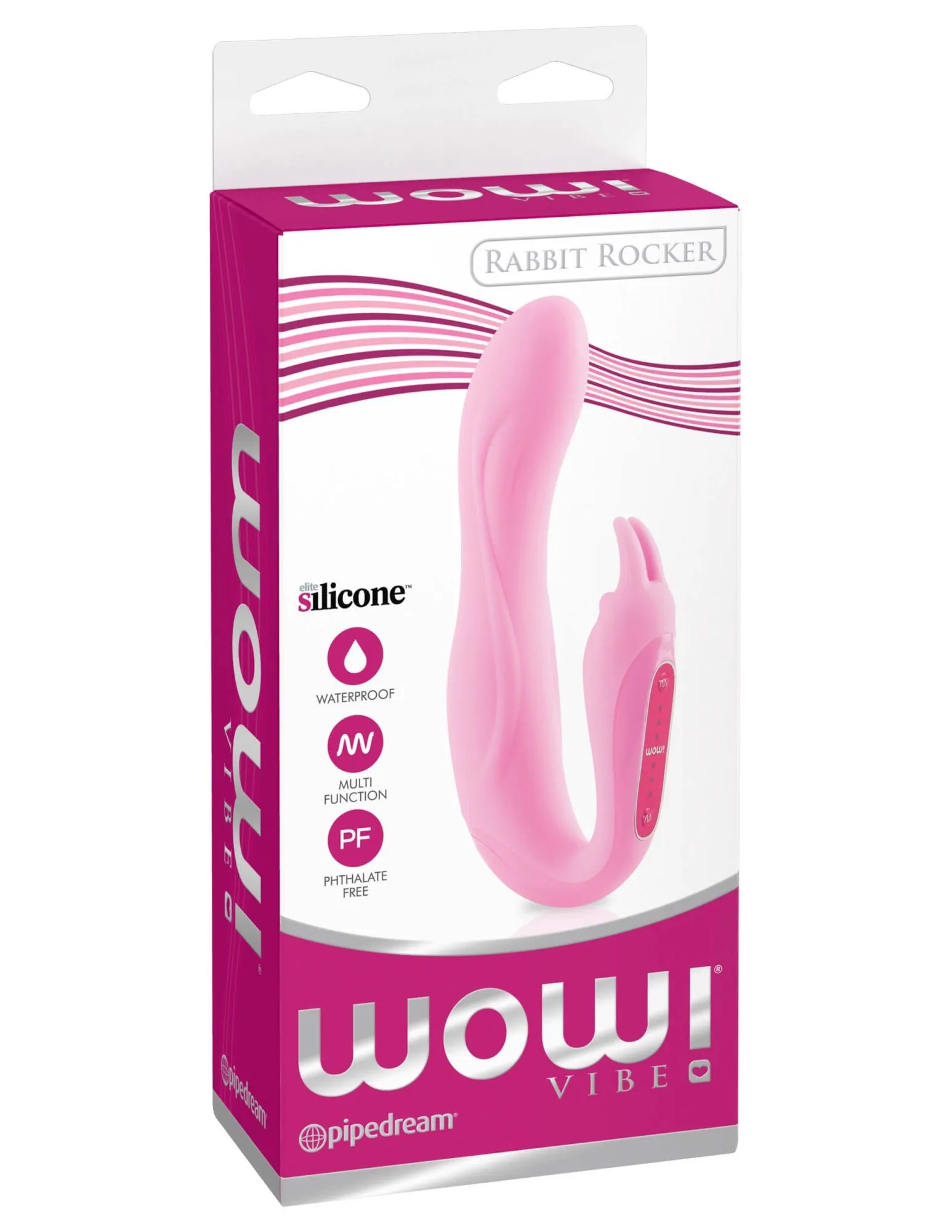 вибратор pipedream wow rabbit rocker, розовый в Краснодаре