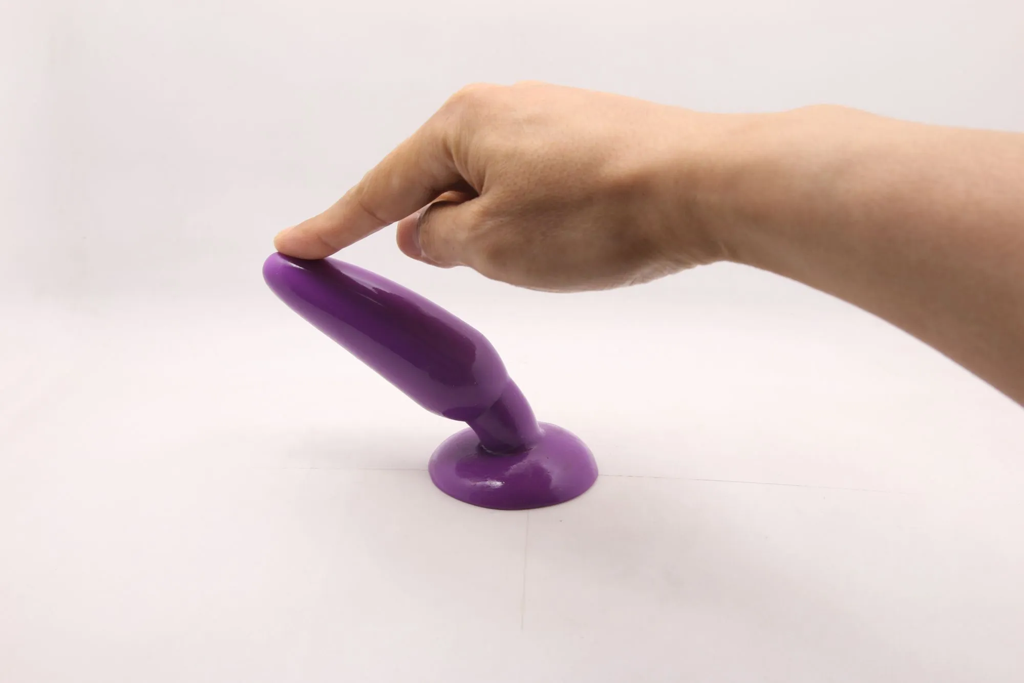 анальная пробка с присоской 3,7 см purple bi-017001r в Краснодаре