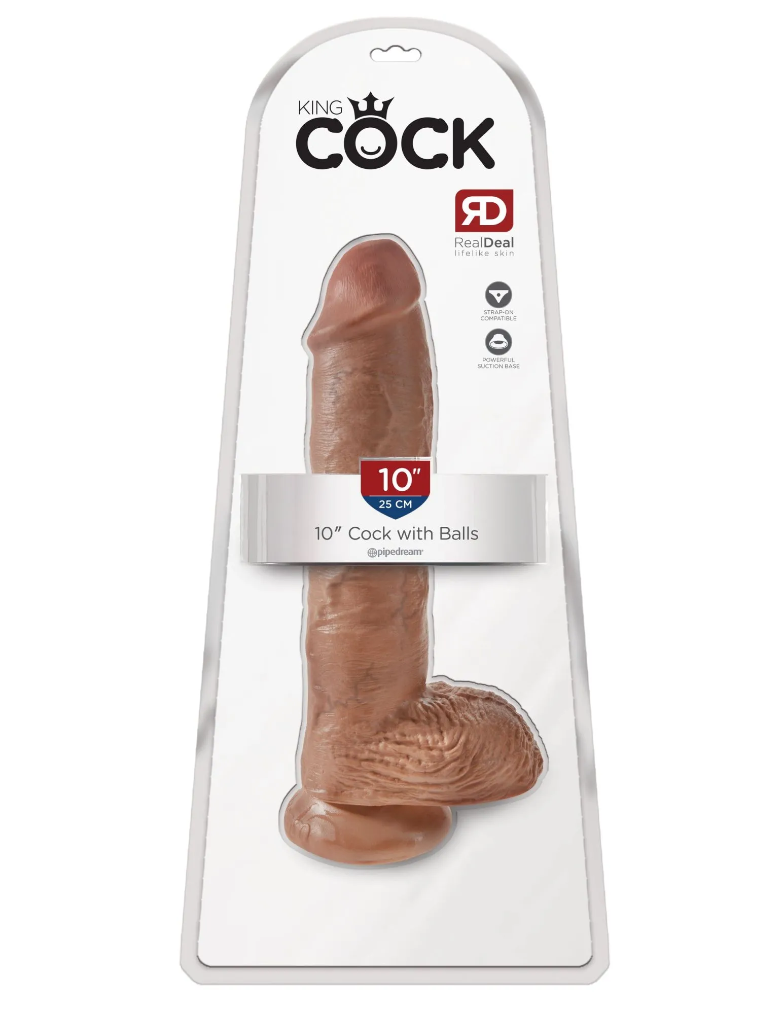 фаллоимитатор king cock 25 см мулат cock with balls pipedream 550922pd в Краснодаре