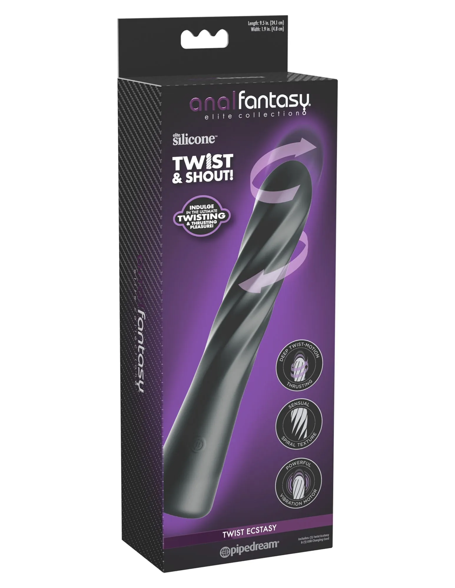 анальный вибростимулятор с вращением и фрикциями twist ecstasy 480023pd в Краснодаре