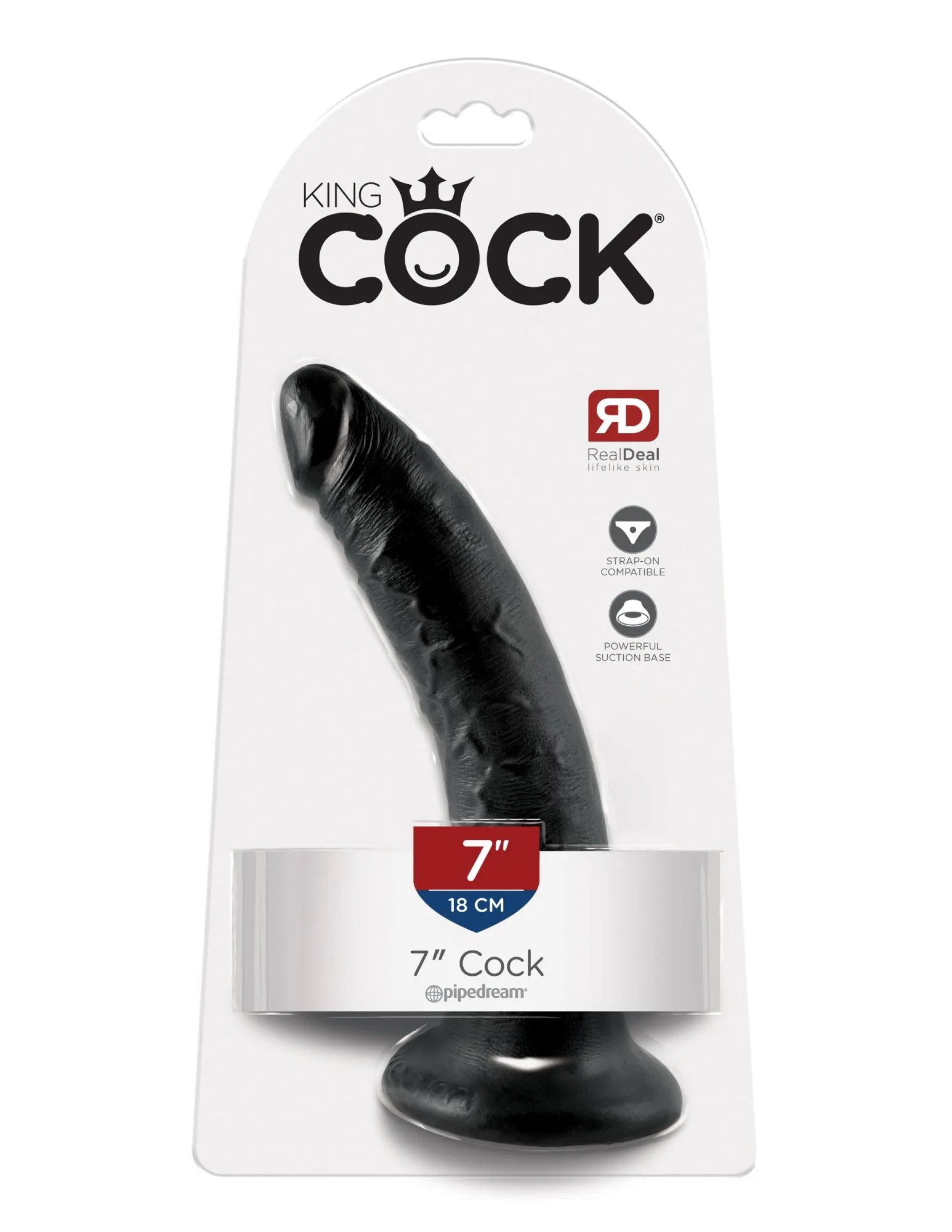 фаллоимитатор king cock 7" cock - черный pipedream 550223pd в Краснодаре