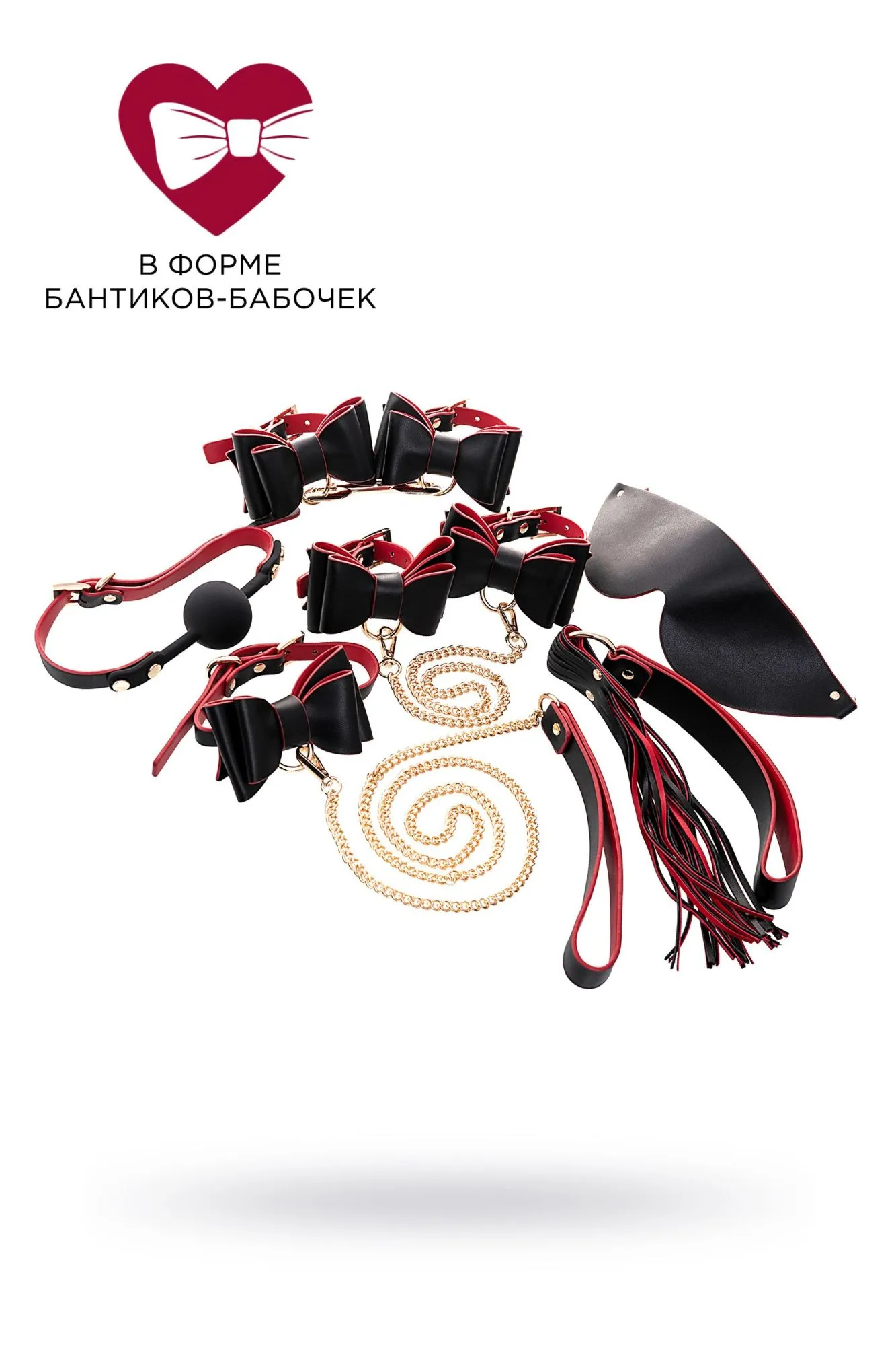бондажный набор toyfa theatre bow-tie, pu-кожа, черный в Краснодаре