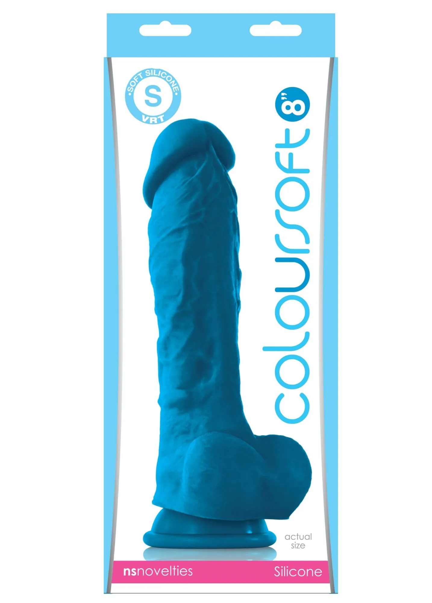 фаллоимитатор ns novelties coloursoft 8 inch soft dildo, голубой в Краснодаре