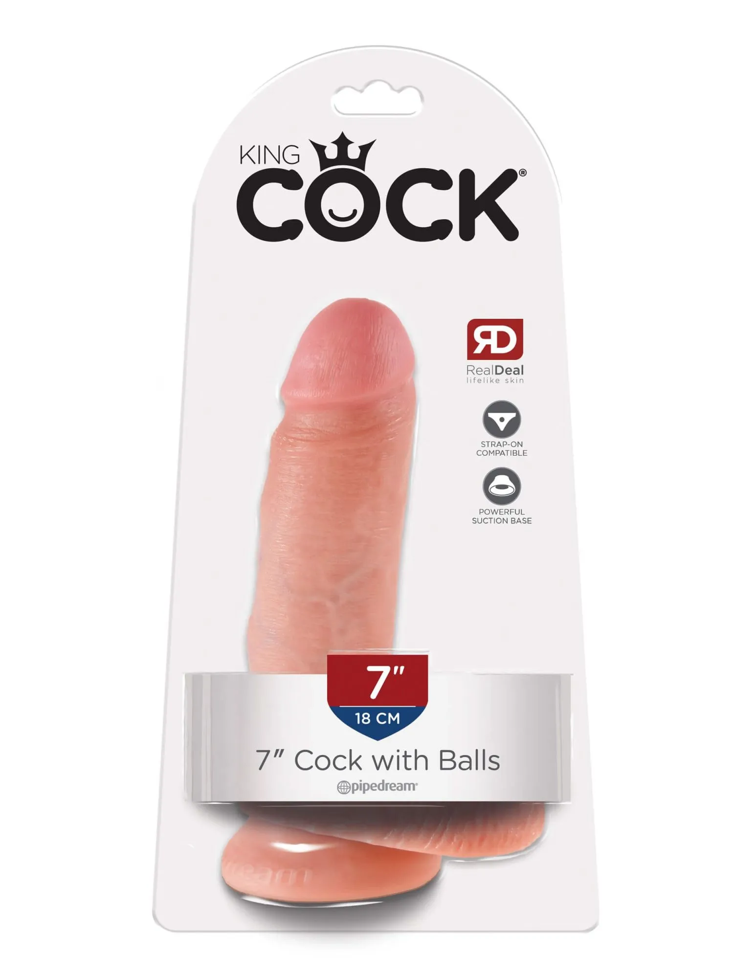 фаллоимитатор king cock 7 inch cock with balls, телесный в Краснодаре