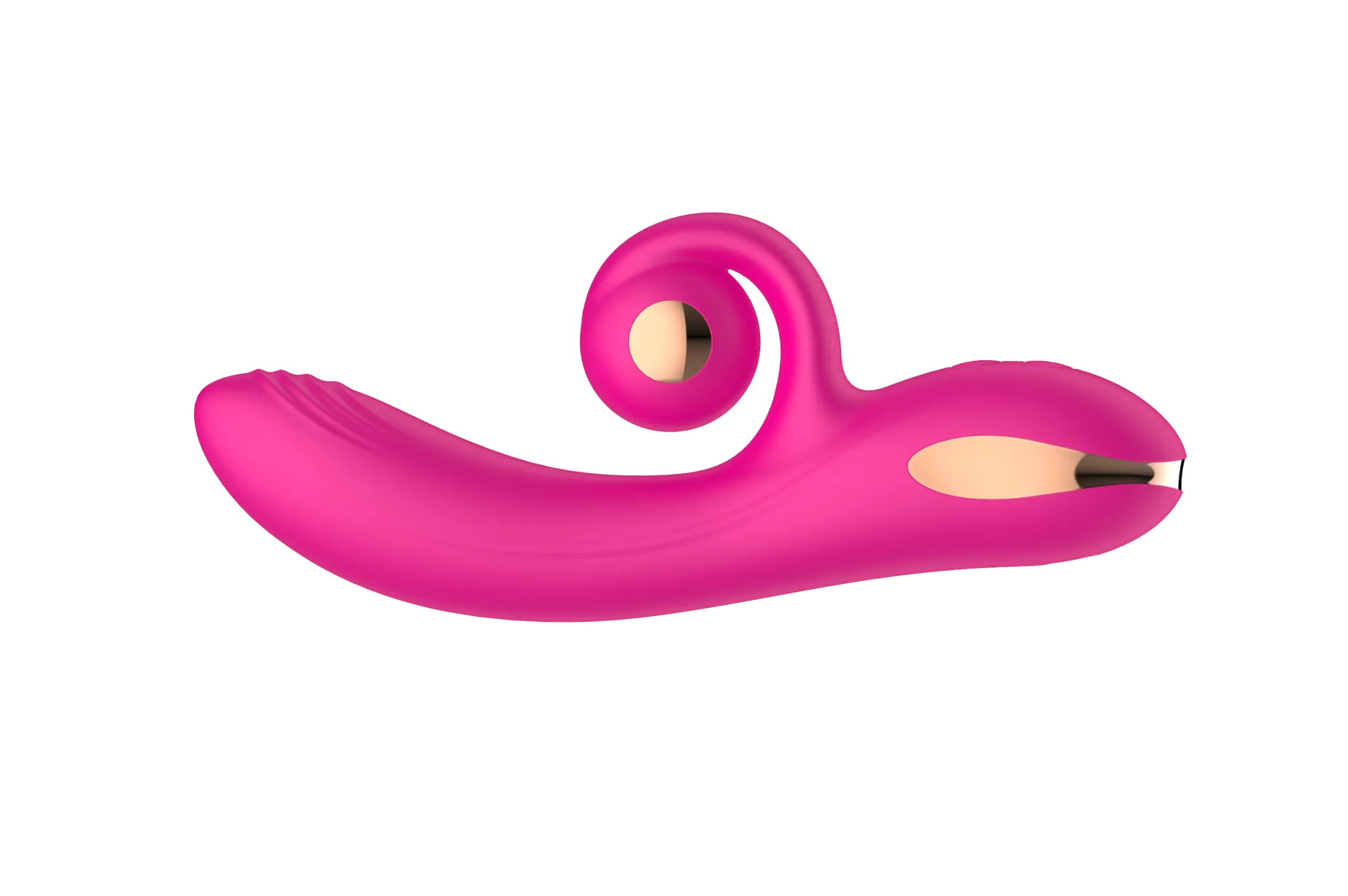 силиконовый вибратор-кролик с функцией вращения sw3052-hot-pink в Краснодаре