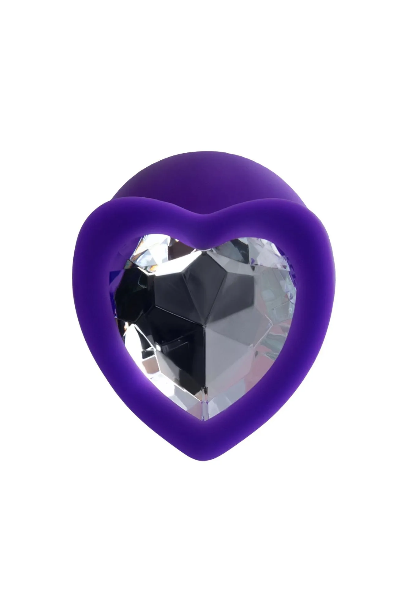 анальная втулка todo by toyfa diamond heart, силикон, фиолетовая, 8 см, ø 3 см в Краснодаре
