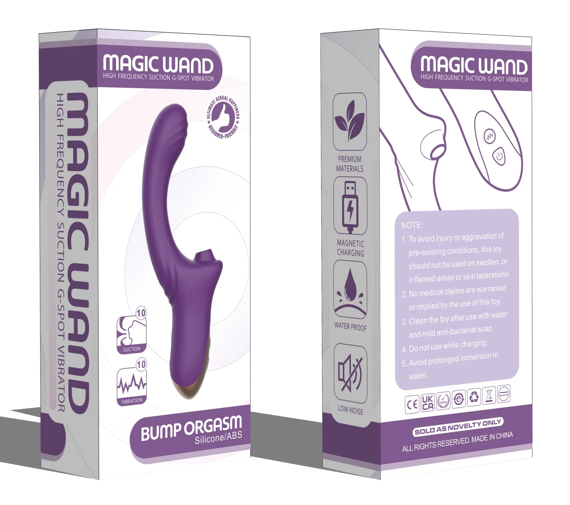 вагинально-клиторальный вибратор secwell sw3044-purple в Краснодаре