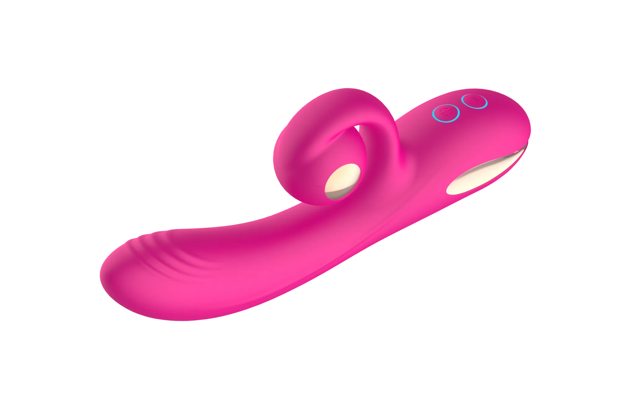 силиконовый вибратор-кролик с функцией вращения sw3052-hot-pink в Краснодаре