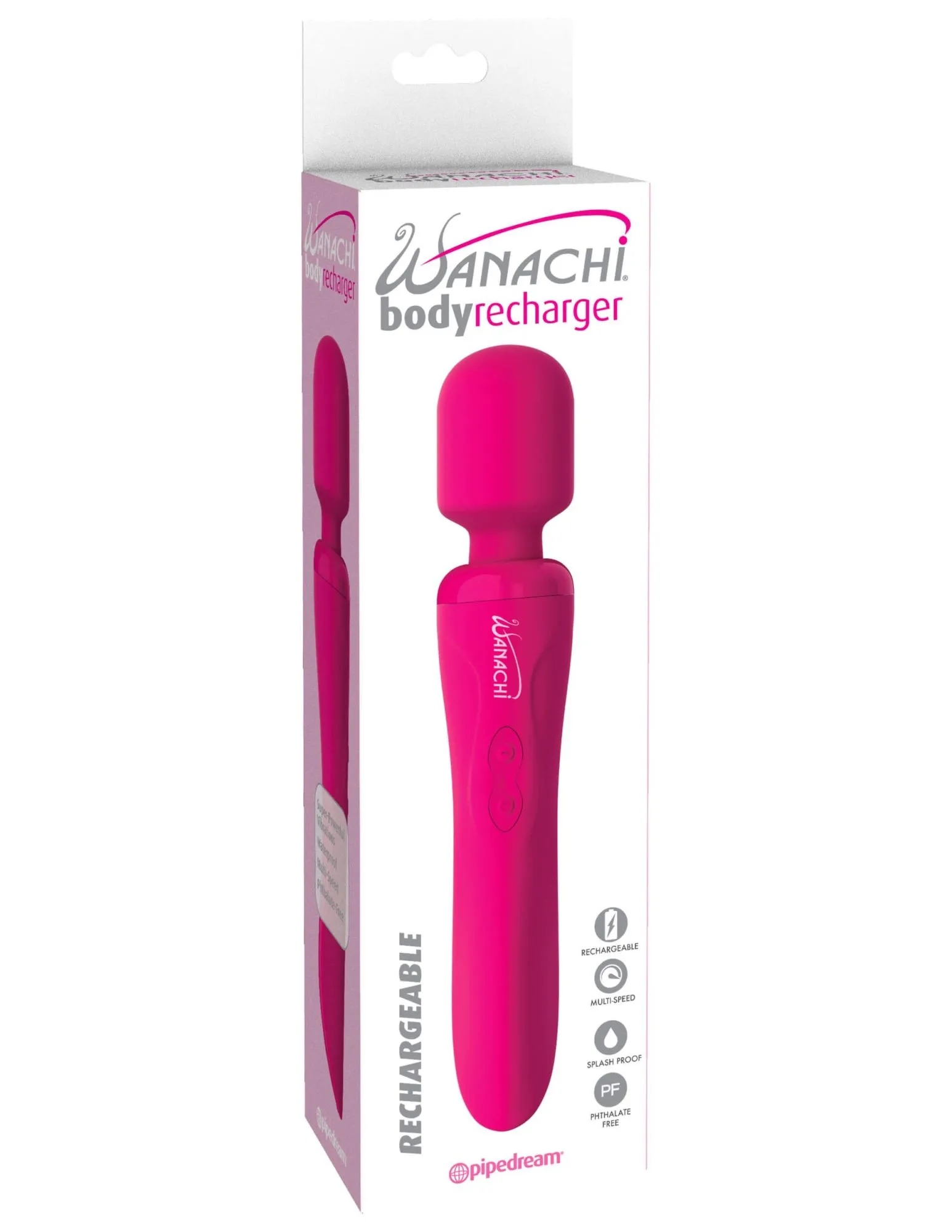 вибратор pipedream wanachi body recharger, розовый в Краснодаре