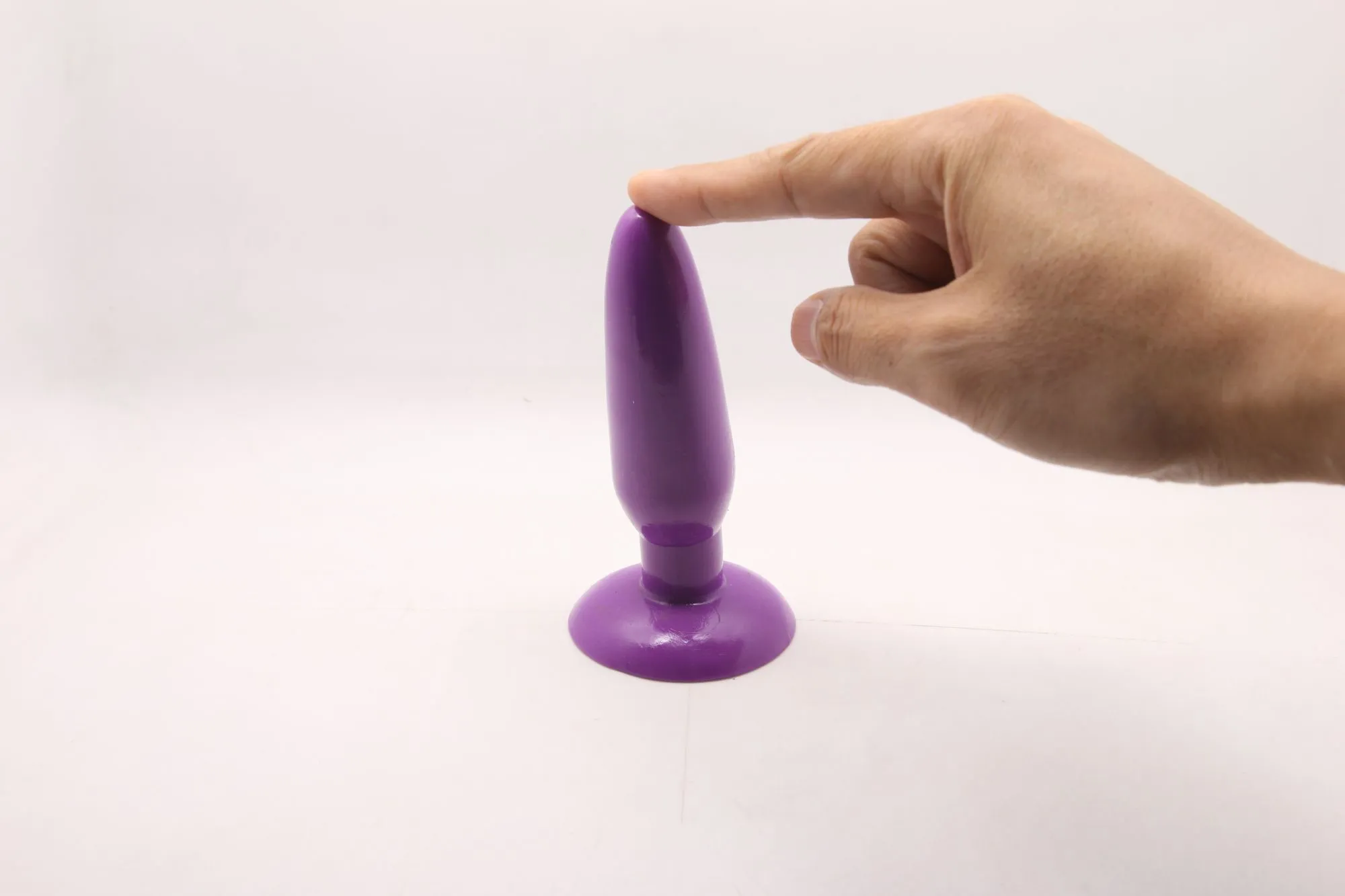 анальная пробка с присоской 3,7 см purple bi-017001r в Краснодаре