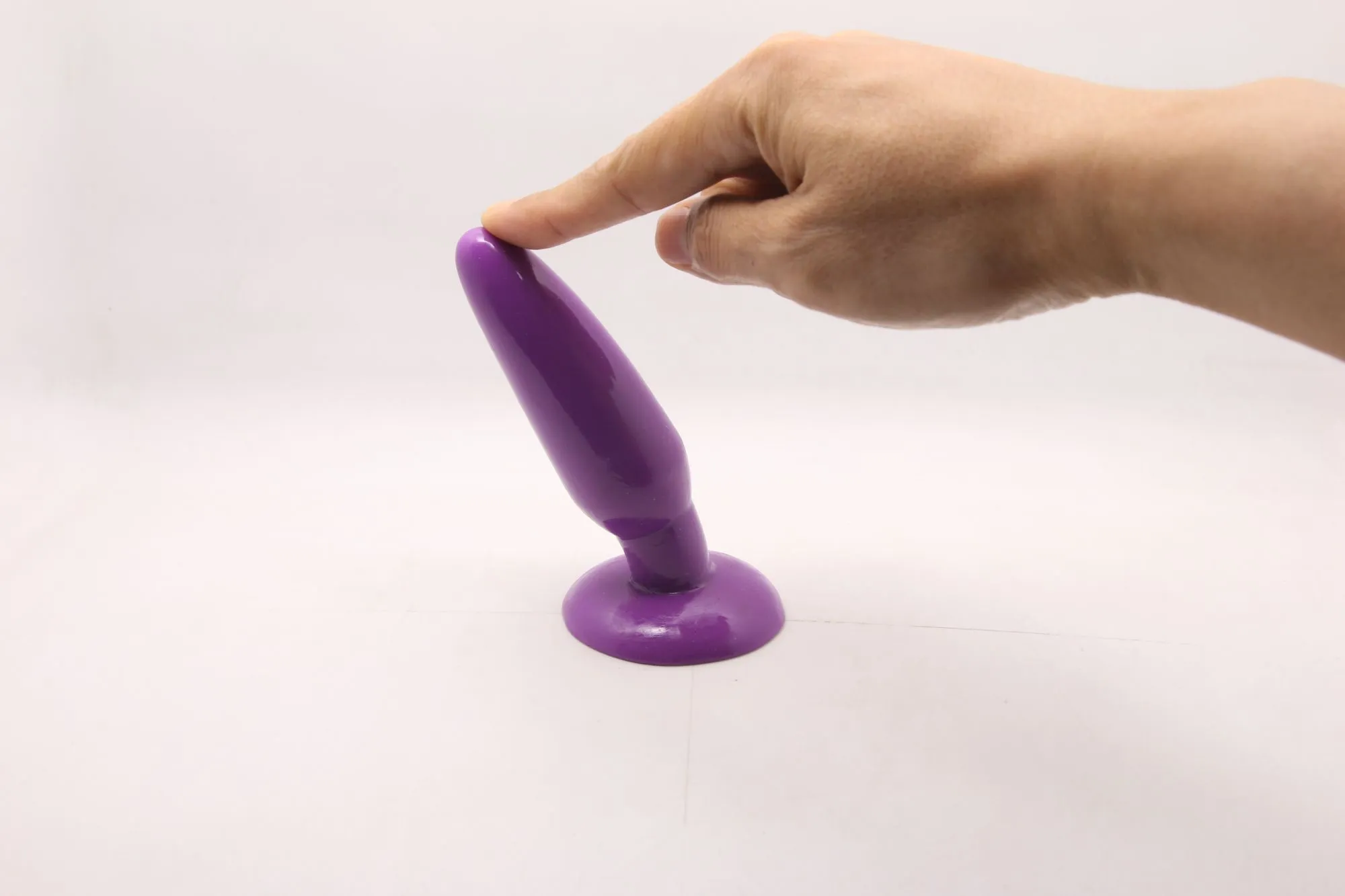 анальная пробка с присоской 3,7 см purple bi-017001r в Краснодаре