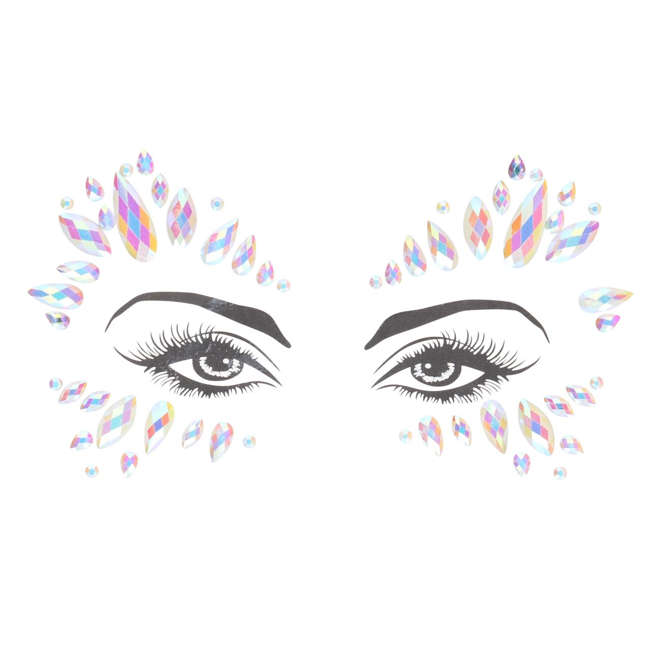 декоративное украшение (камни) на клеевой основе body jewelry stickers - face - glow in the dark - o в Краснодаре