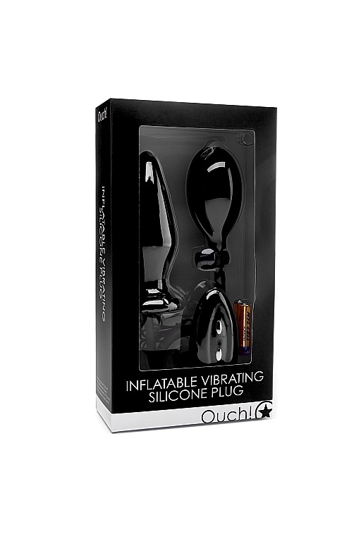 расширяющаяся анальная пробка с вибрацией inflatable vibrating silicone plug в Краснодаре