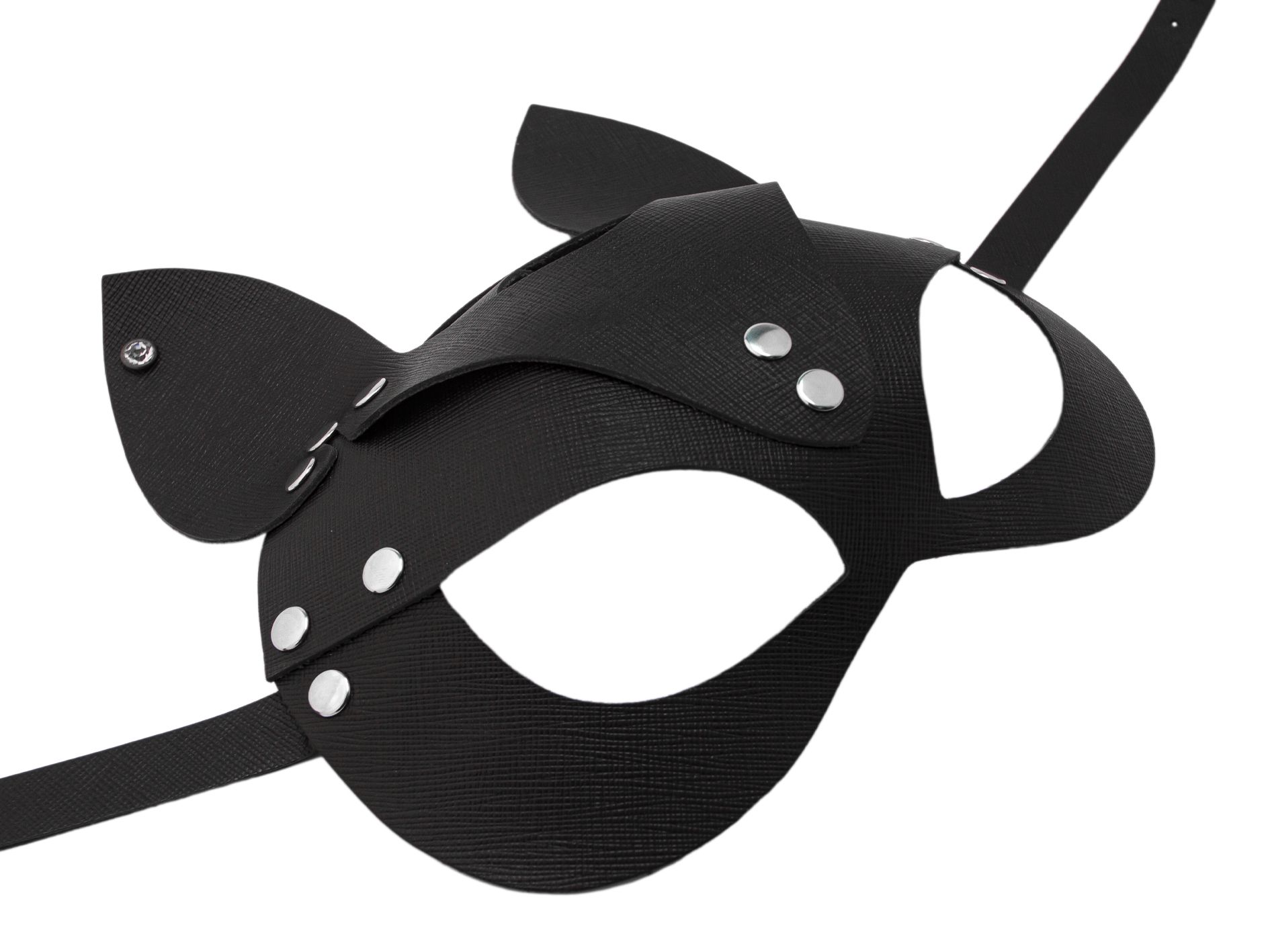 маска кошки с сережкой pinkrabbit , чёрная в Краснодаре