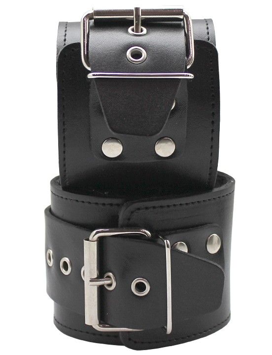 Наручи декоративные широкие Подиум на меху, черные