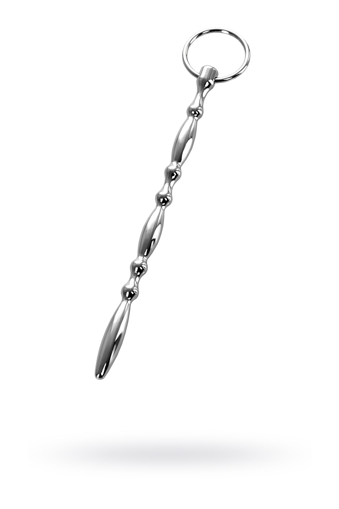 Уретральный плаг TOYFA Metal фигурный с кольцом в основании, серебряный