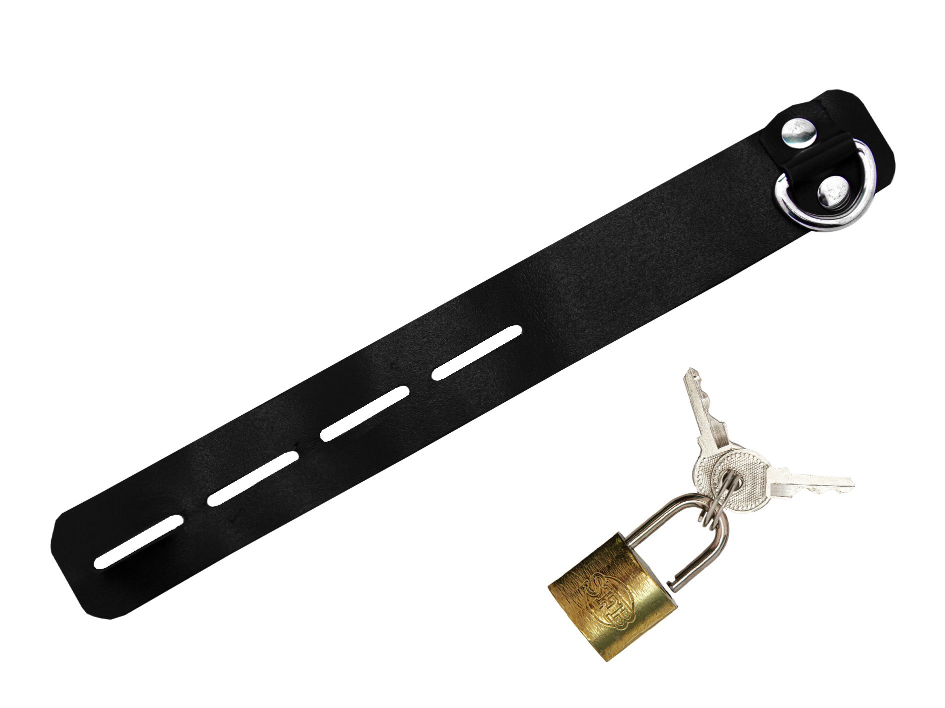 Сбруя на фаллос Подиум с замочком, черная