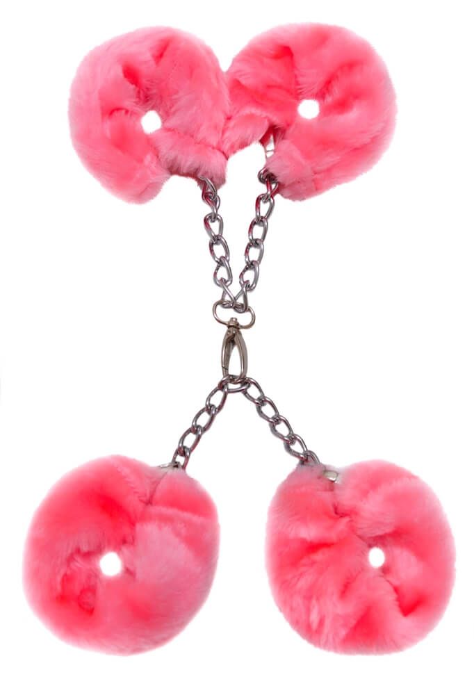 наручники и поножи декоративные i sexy меховое искушение, розовые в Краснодаре
