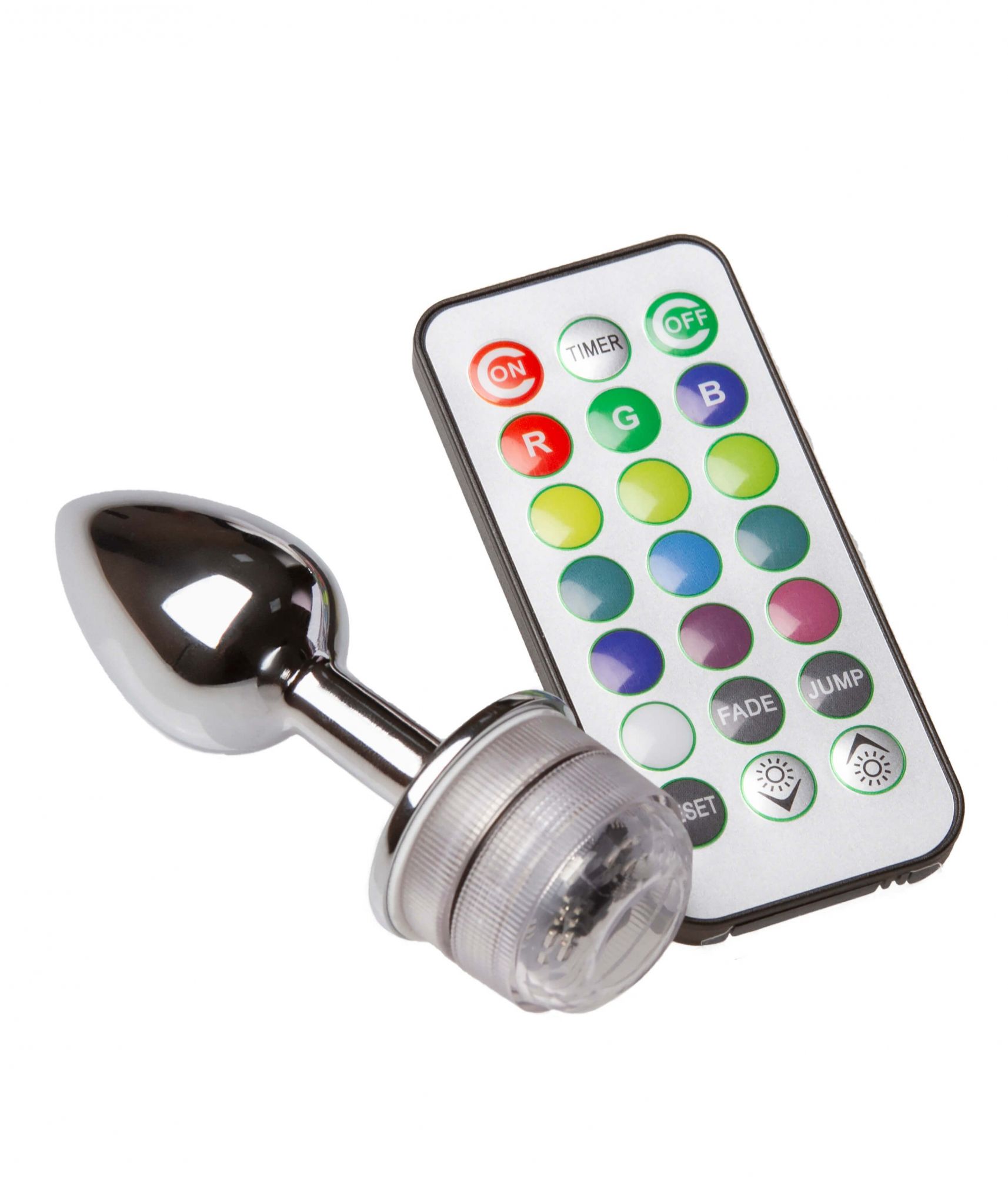 Пробка LED металлическая, с пультом