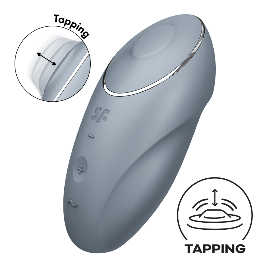 пульсирующий массажер satisfyer tap&climax 1 gray-blue 046020sa в Краснодаре