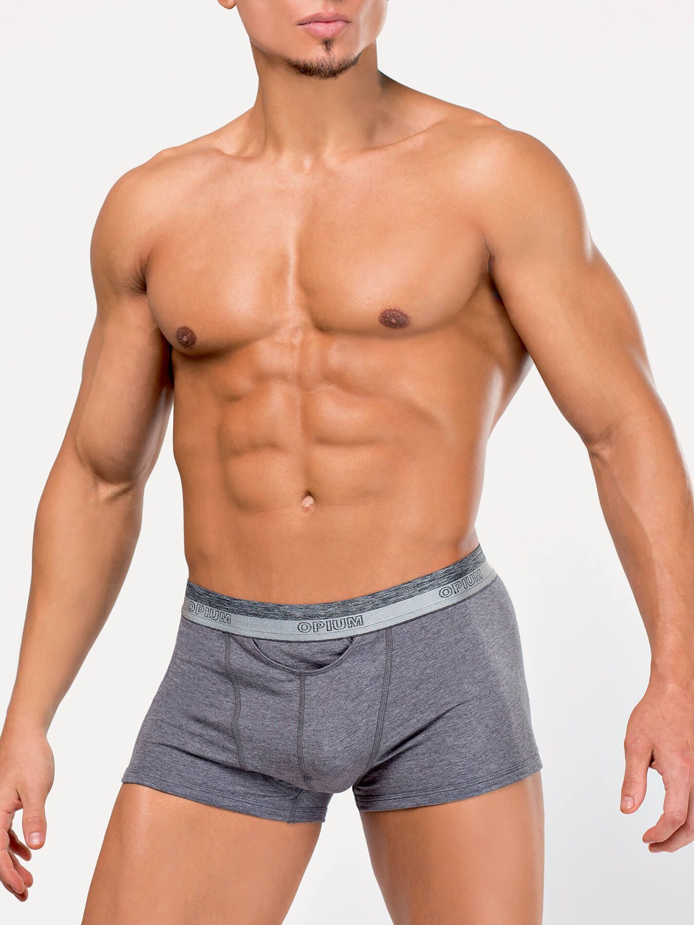 Эротическое трусы мужские боксеры opium r107 серые в Краснодаре