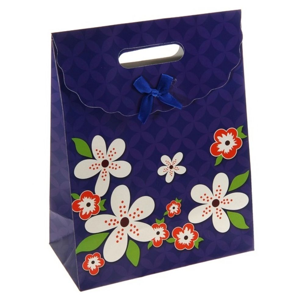 пакет с клапаном сима ленд летние цветы, синий в Краснодаре