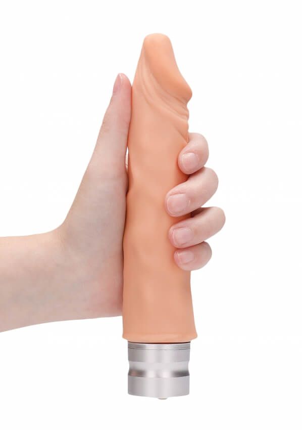 вибромассажер реалистичный realrock vibrating dildo, телесный в Краснодаре