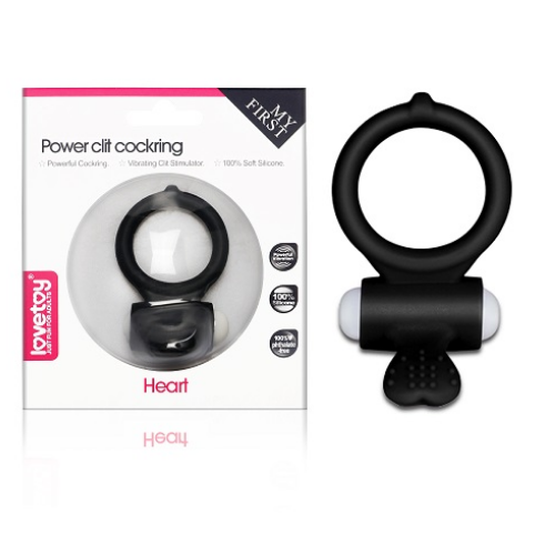эрекционное кольцо lovetoy power heart, черное  в Краснодаре