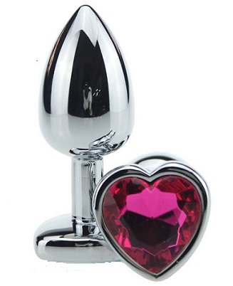 пробка металл большая с сердечком красный страз 9х4см 47139-2mm в Краснодаре