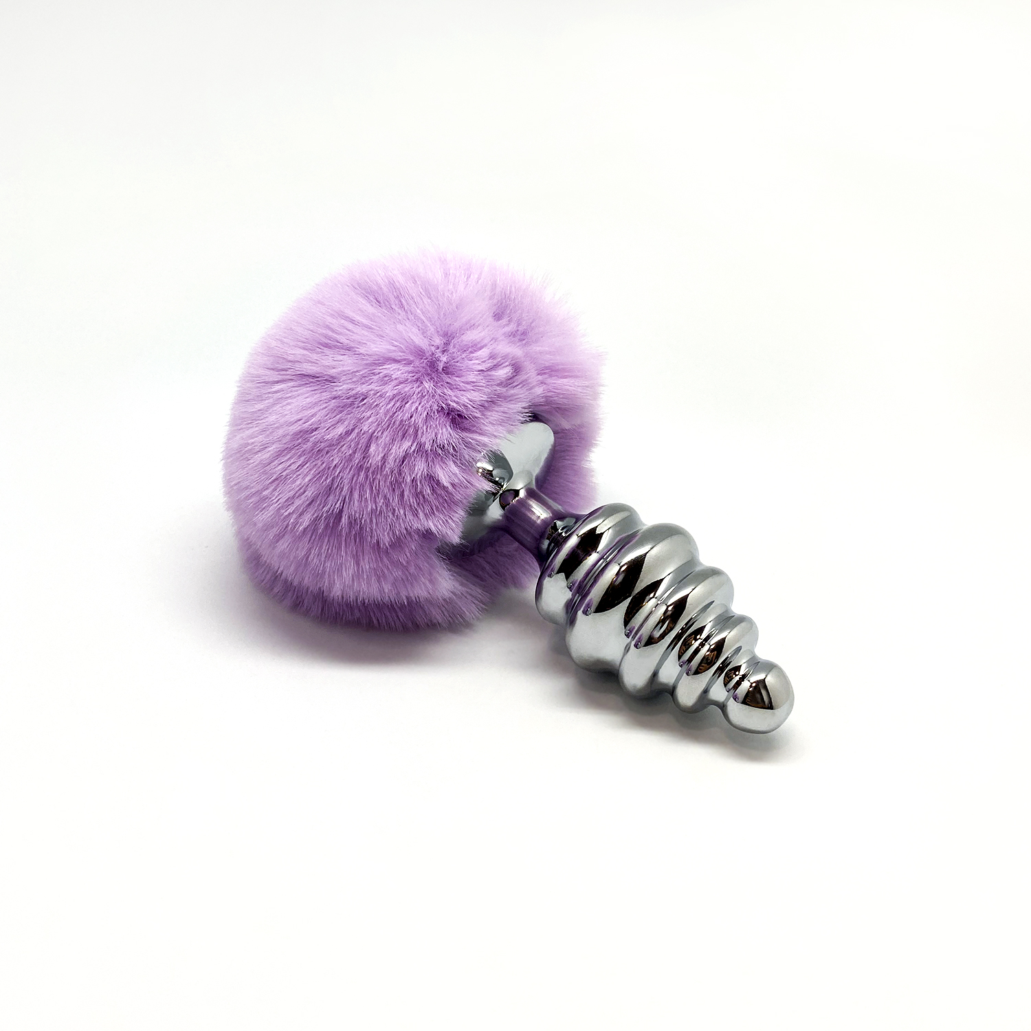 анальная пробка metal anal fluffly twist plug l purple 70398al в Краснодаре