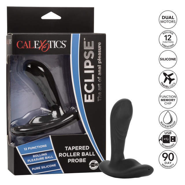 перезарежаемый силиконовый массажер простатыtapered roller ball probe с функцией "вращающийся шарик" в Краснодаре