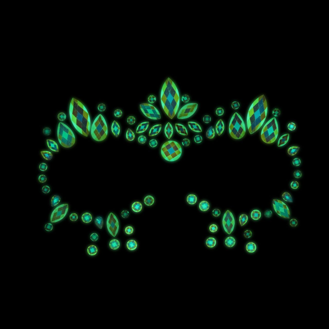 декоративное украшение (камни) на клеевой основе body jewelry stickers - face - glow in the dark - o в Краснодаре