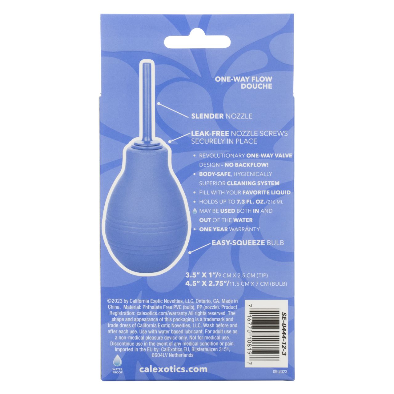 анальный душ cheeky one-way flow douche (синий) в Краснодаре