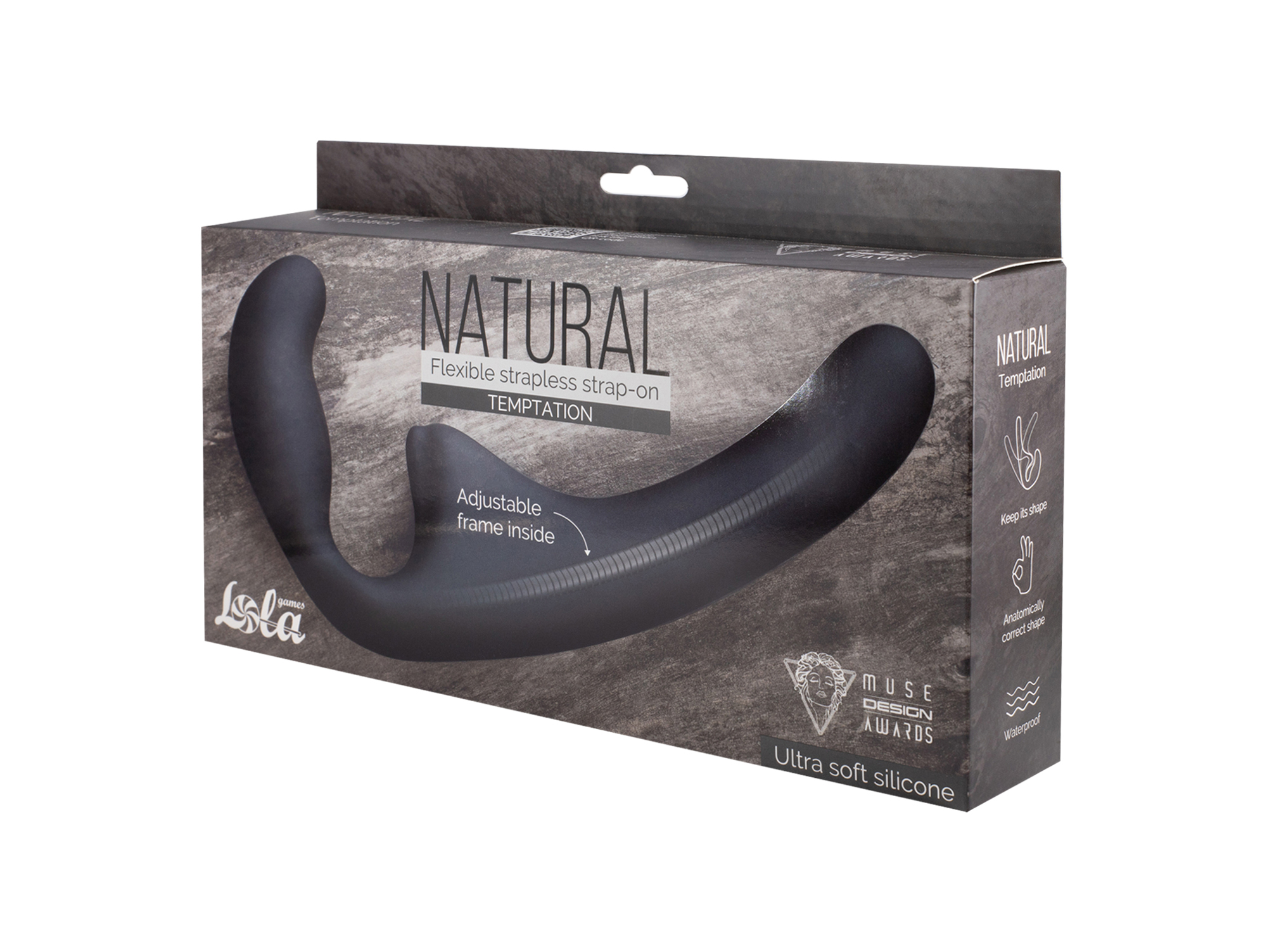 гнущийся безремневой страпон natural temptation black 5011-02lola в Краснодаре