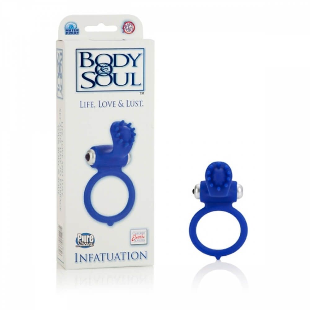 виброкольцо california exotic novelties body & soul infatuation, синее в Краснодаре