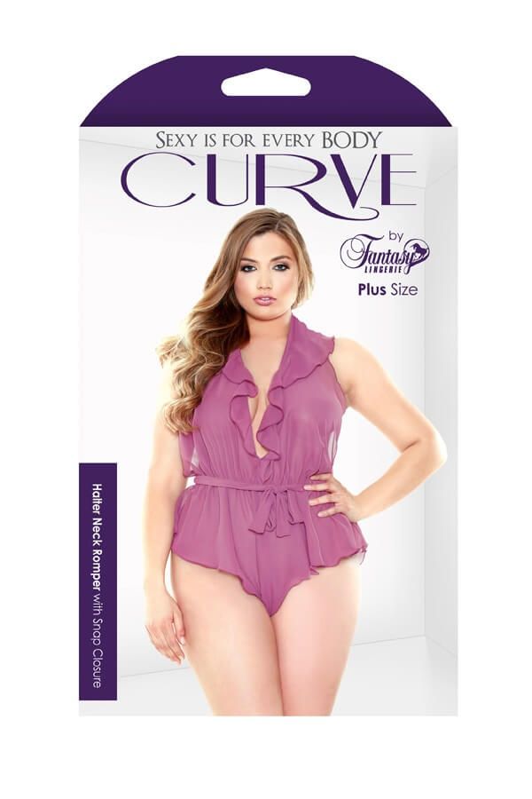 Эротическое боди fantasy lingerie halter neck romper, розовое в Краснодаре