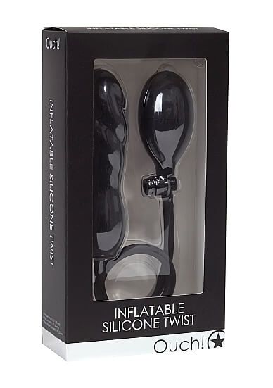 фаллоимитатор shots media inflatable silicone twist, с грушей в Краснодаре