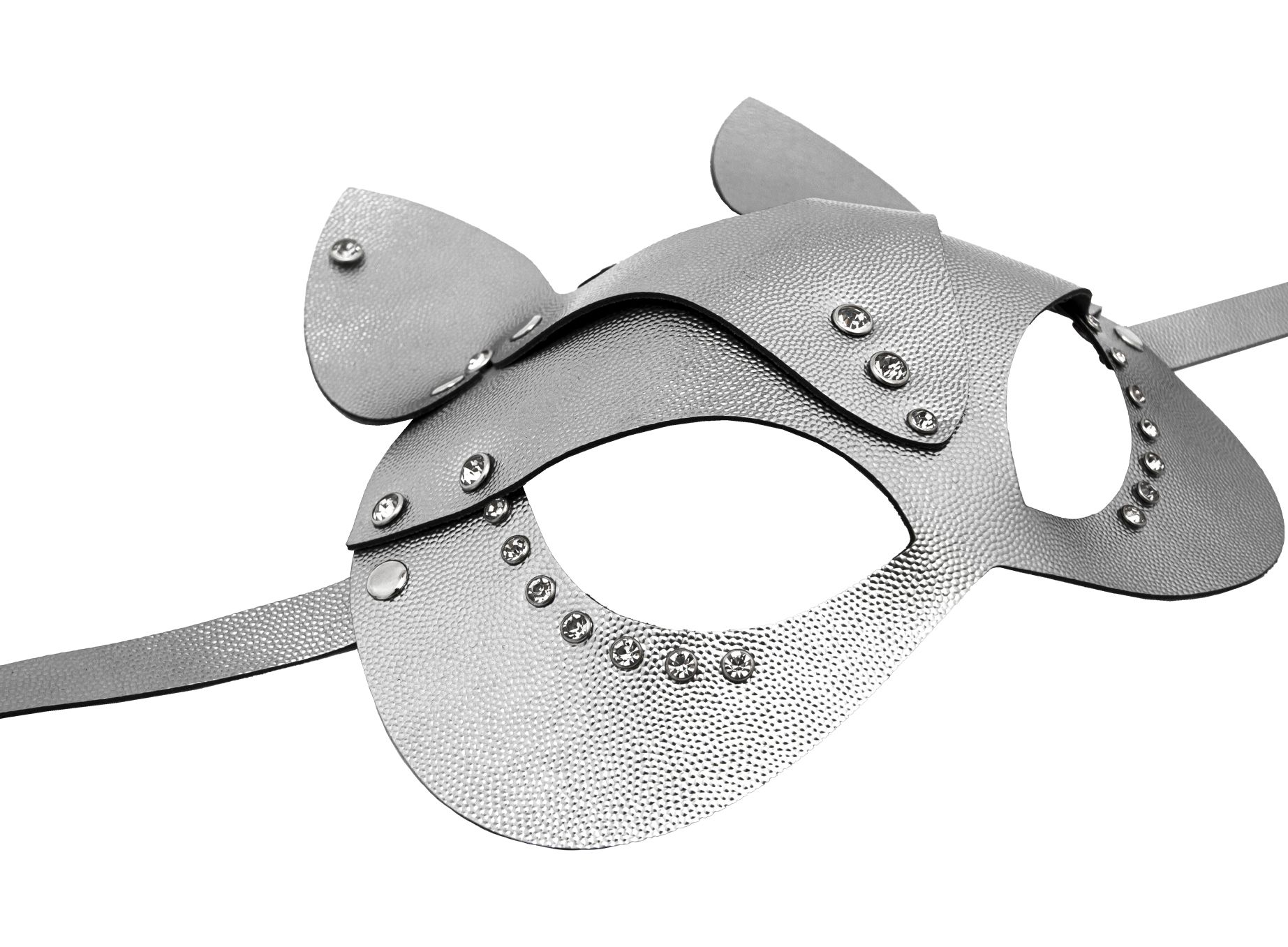 маска кошки со стразами pinkrabbit, серебро в Краснодаре