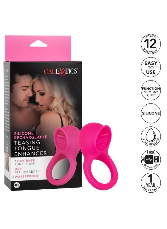перезарежаемое эрекционное кольцо с имитацией оральных silicone rechargeable teasing tongue enhancer в Краснодаре