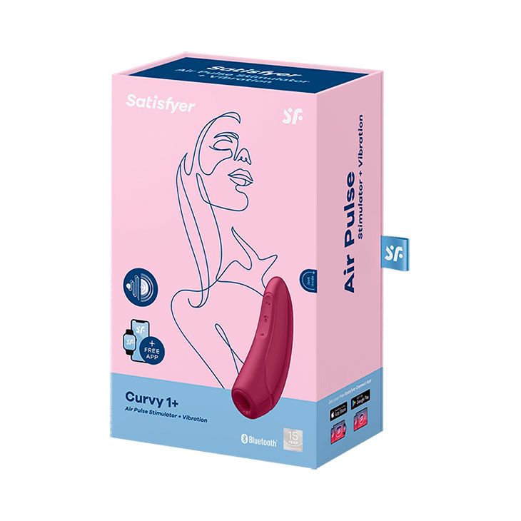 вакуум-волновой бесконтактный cтимулятор satisfyer curvy 1+, бордовый в Краснодаре