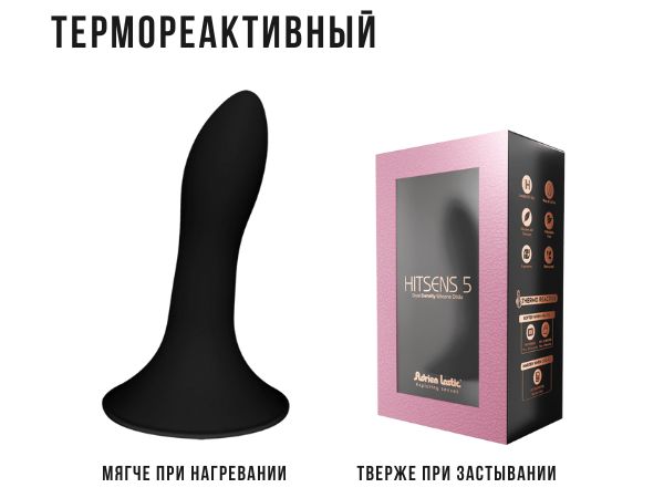 Фаллоимитатор Hitsens 5 ( 5" ) S05 Black 24059AL