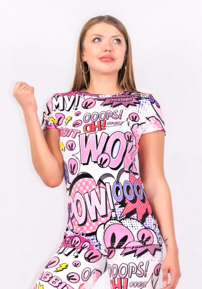 Футболка Женская PinkRabbit POW!